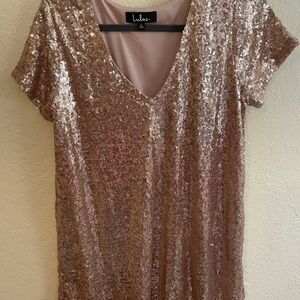 Lulu's Gold Sequin Women's dress
